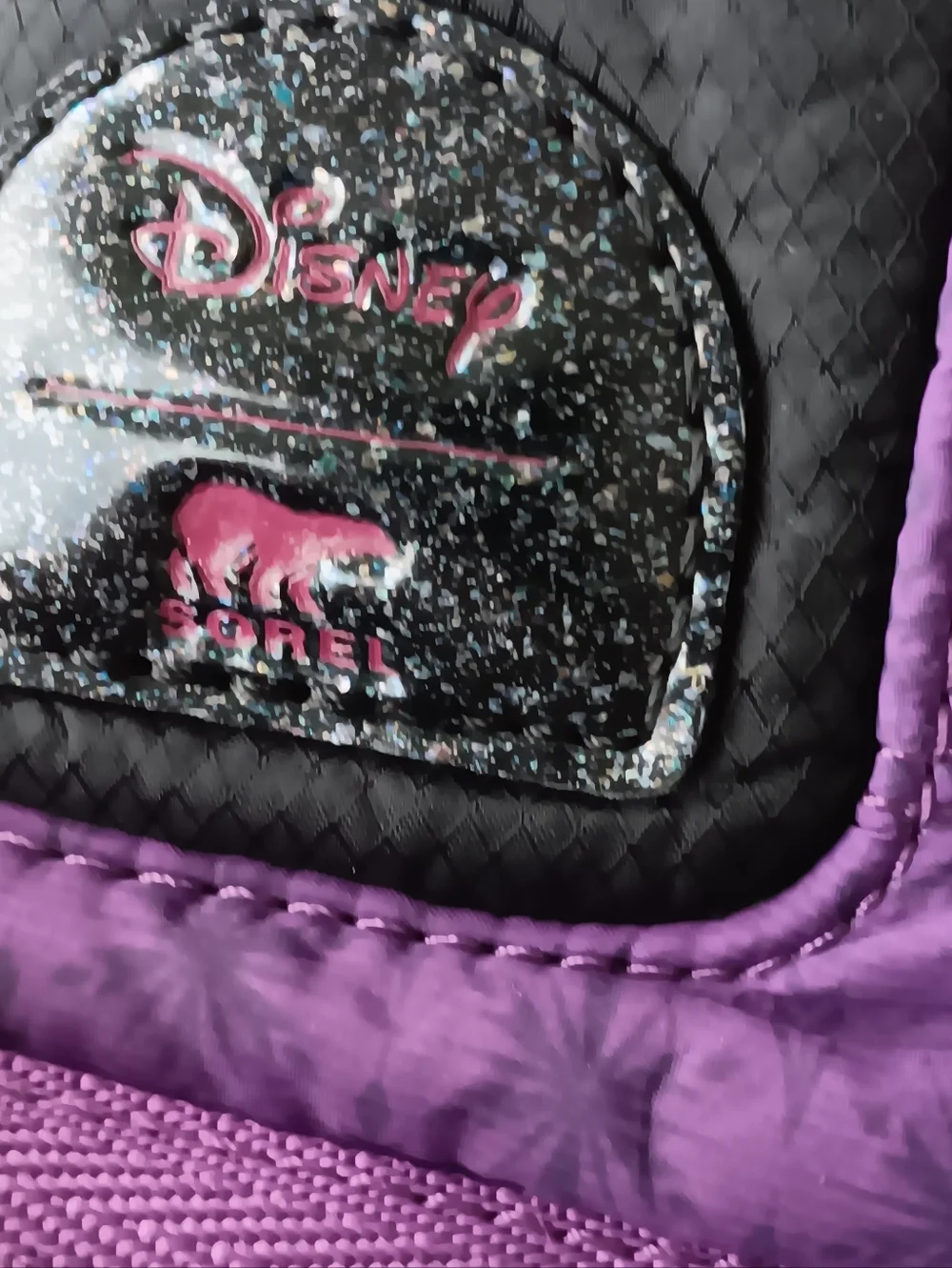 Disney X Sorel Youth Whitney Short Lace Frozen Anna Boots Wild Iris/ Black